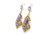 Victorian gold and amethyst earrings