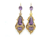 Victorian gold and amethyst earrings