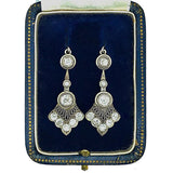 Art Deco platinum and diamond earrings