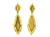 Victorian yellow gold enamelled earrings