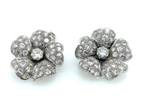 Art Deco diamond flower earrings, 1930