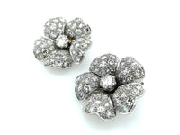 Art Deco diamond flower earrings, 1930