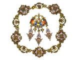 Victorian gold enamel Parure