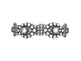 Antique gold, silver and diamond bracelet. Portugal early 20th century