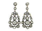 Victorian gold, silver and old-mine diamond earrings