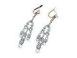 Art Déco platinum and diamond Chandelier earrings