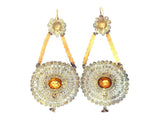 Large antique gold filegree earrings