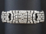 An Art Déco platinum and diamond bracelet. Italy, 1930